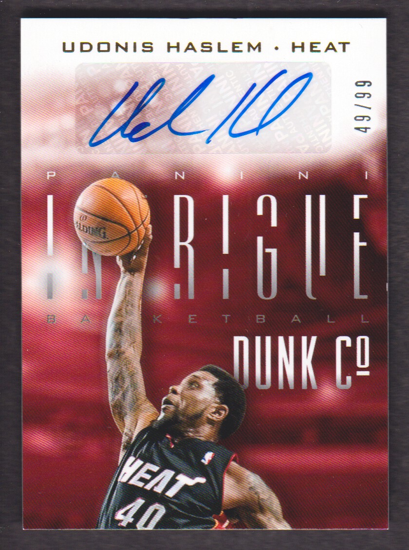 2013-14 Panini Intrigue Dunk Company Autographs #24 Udonis Haslem/99