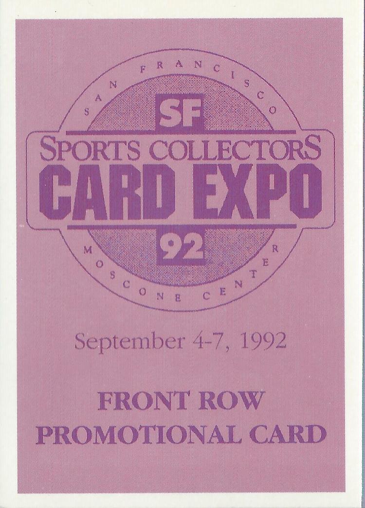 1992 Front Row San Francisco Card Expo Promo #NNO Billy Owens back image