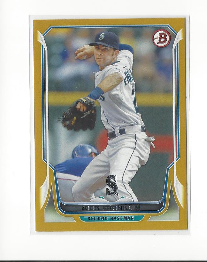 2014 Bowman Gold #195 Nick Franklin