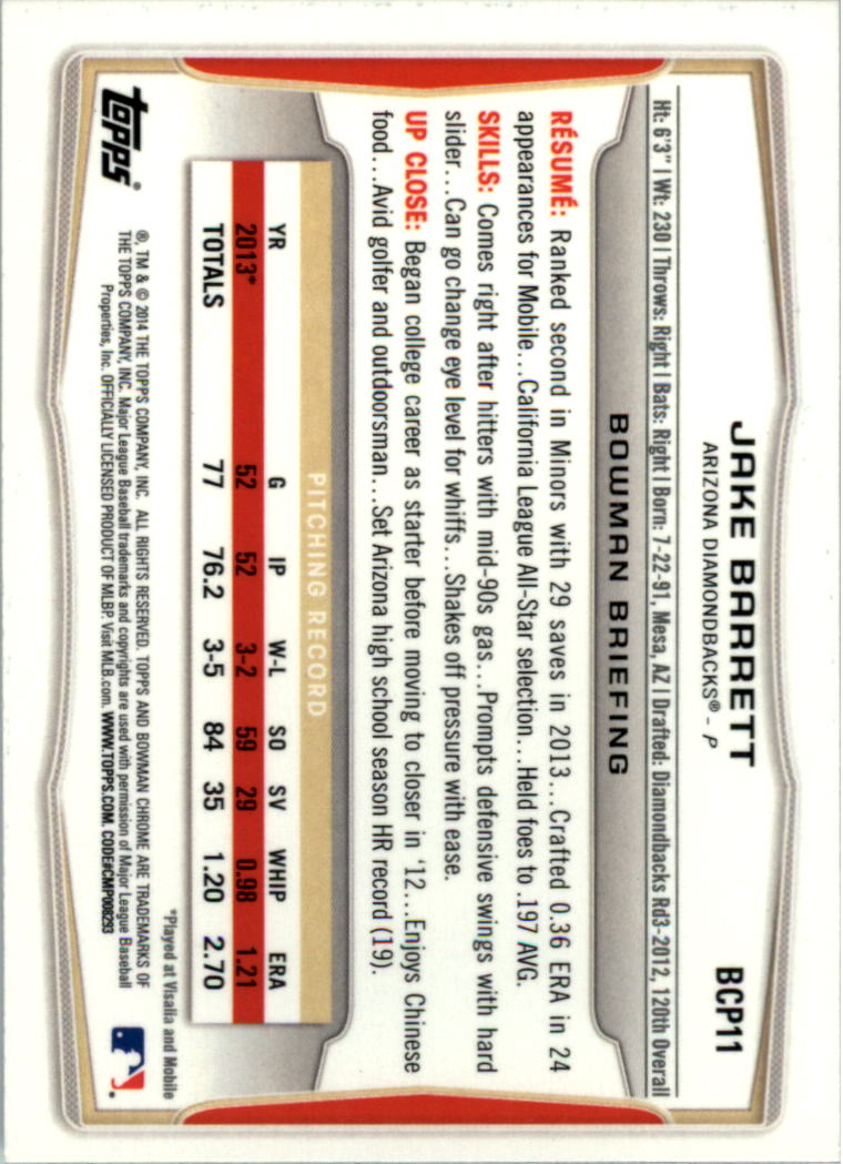 2014 Bowman Chrome Prospects Baseball Card Pick (Inserts) - Picture 19 of 212