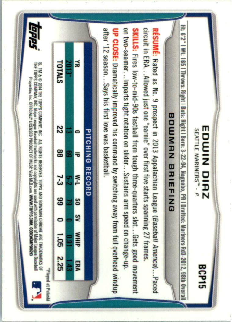 2014 Bowman Chrome Prospects Baseball Card Pick (Inserts) - Picture 27 of 212