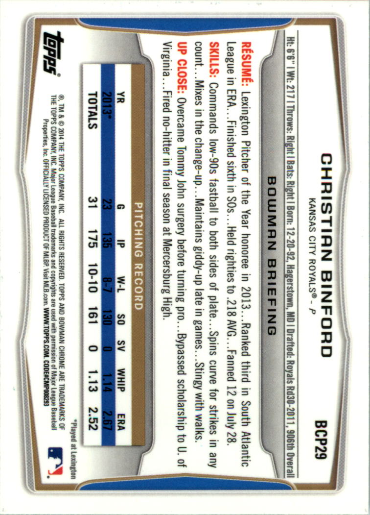 2014 Bowman Chrome Prospects Baseball Card Pick (Inserts) - Picture 55 of 212