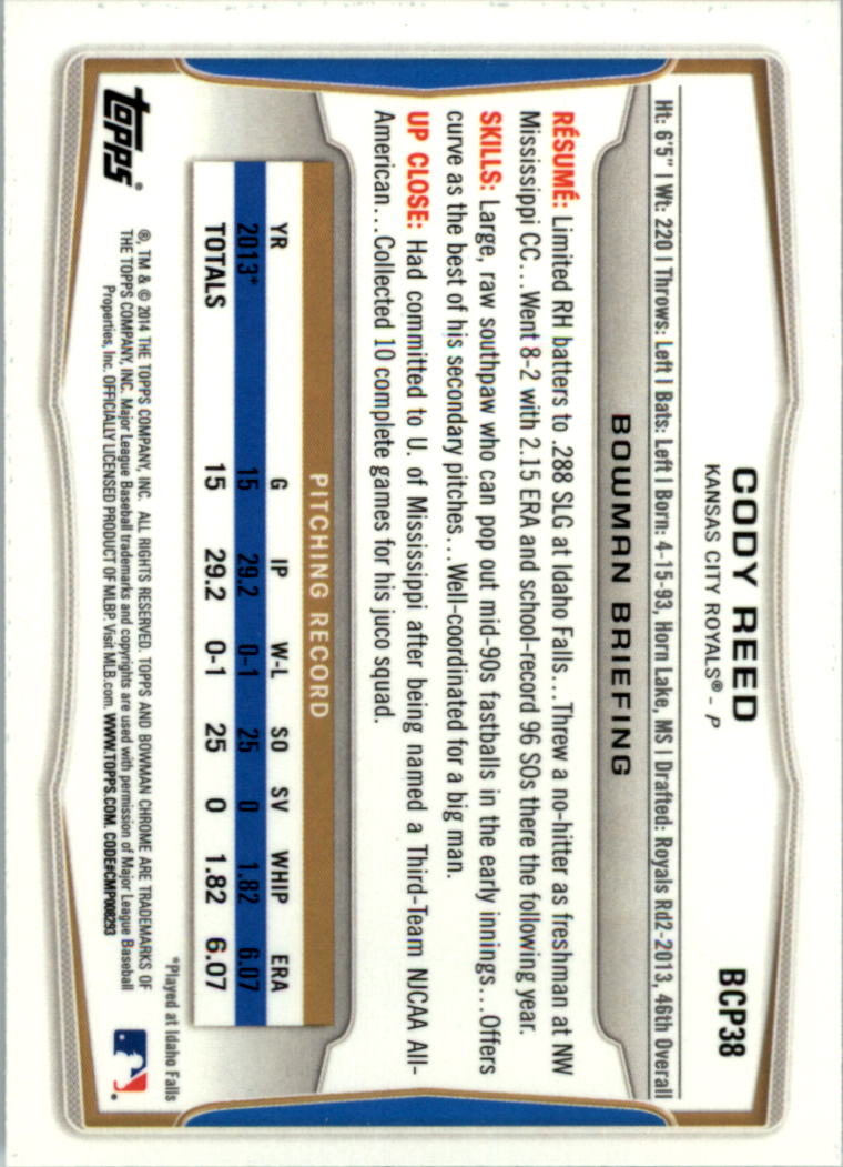 2014 Bowman Chrome Prospects Baseball Card Pick (Inserts) - Picture 73 of 212