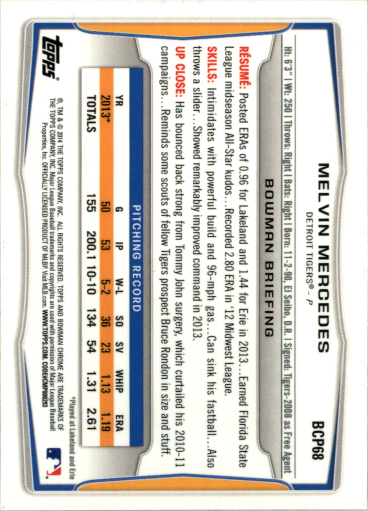 2014 Bowman Chrome Prospects Baseball Card Pick (Inserts) - Picture 133 of 212