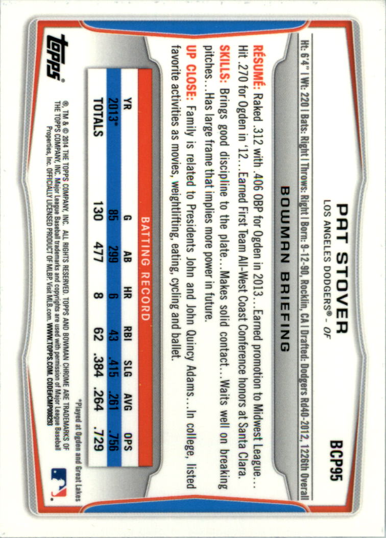 2014 Bowman Chrome Prospects Baseball Card Pick (Inserts) - Picture 184 of 212