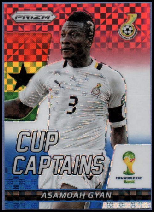 2014 Panini Prizm World Cup Cup Captains Prizms Red White and Blue #2 Asamoah Gyan