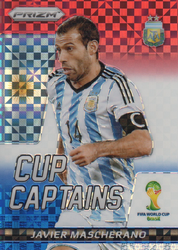 2014 Panini Prizm World Cup Cup Captains Prizms Red White and Blue #16 Javier Mascherano
