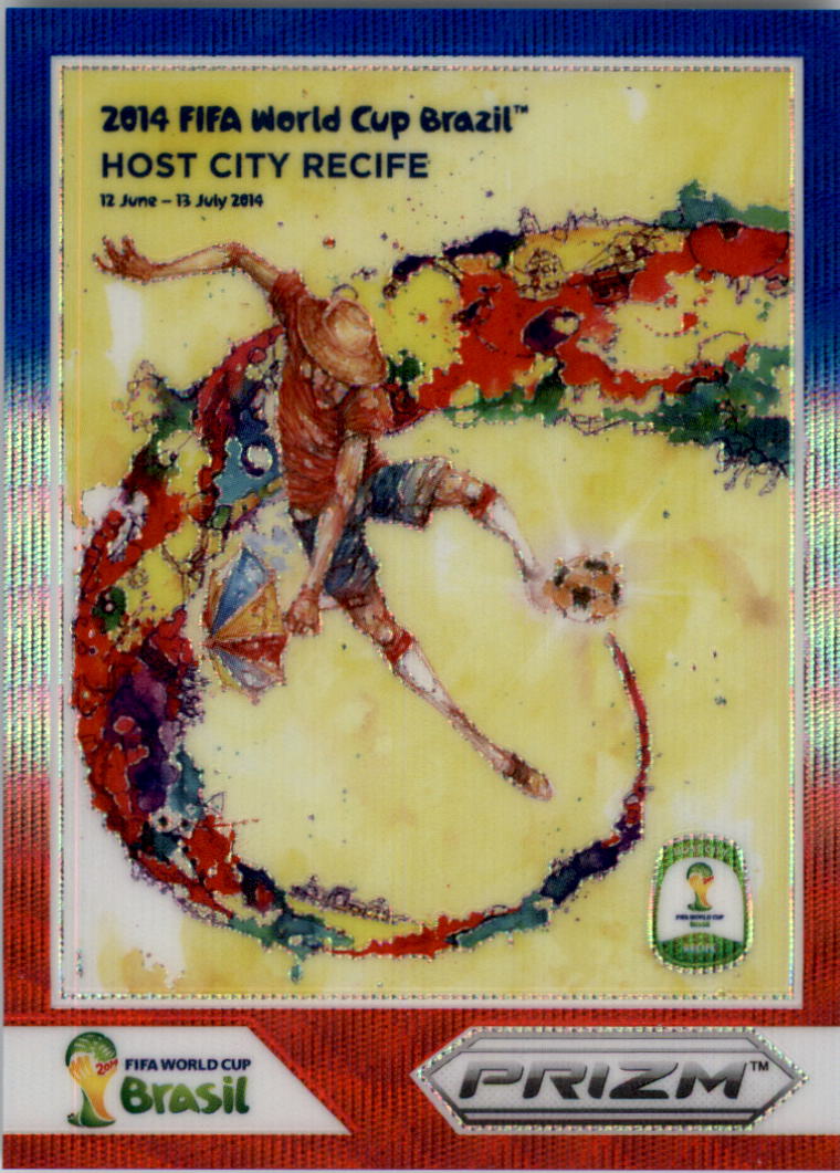 2014 Panini Prizm World Cup World Cup Posters Prizms Blue and Red Wave #9 Recife
