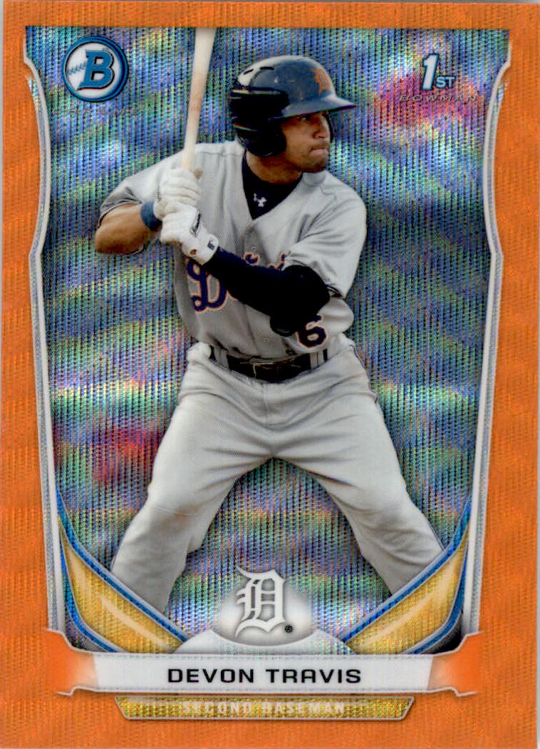 2014 Bowman Chrome Prospects Orange Wave Refractors #BCP33 Devon Travis