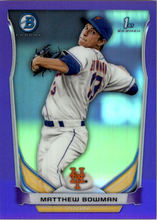 2014 Bowman Chrome Prospects Purple Refractors #BCP72 Matthew Bowman