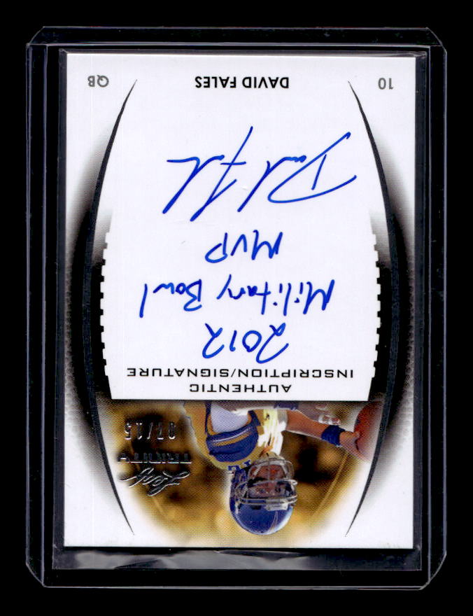 2014 Leaf Trinity Inscriptions Silver #DIDF1 David Fales