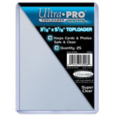 2 PACK Lot: Ultra-Pro # 43006 Toploader Clear Card Holder 3 1/2 inch x 5 1/8 inch (25 Top Loaders Per Pack) 