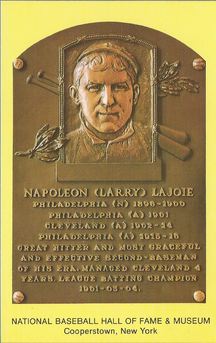 Hall of Fame Plaque Postcards #NNO Nap Lajoie