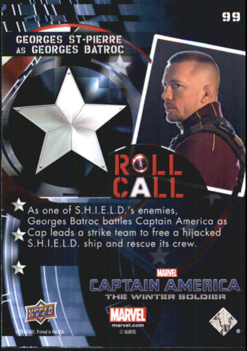 Captain America Winter Soldier Character Card Georges St-Pierre  as Batroc #99
