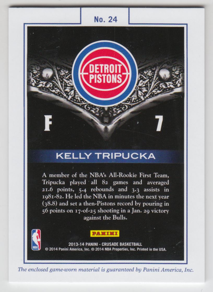 2013-14 Panini Crusade Majestic Memorabilia #24 Kelly Tripucka/99 - NM-MT