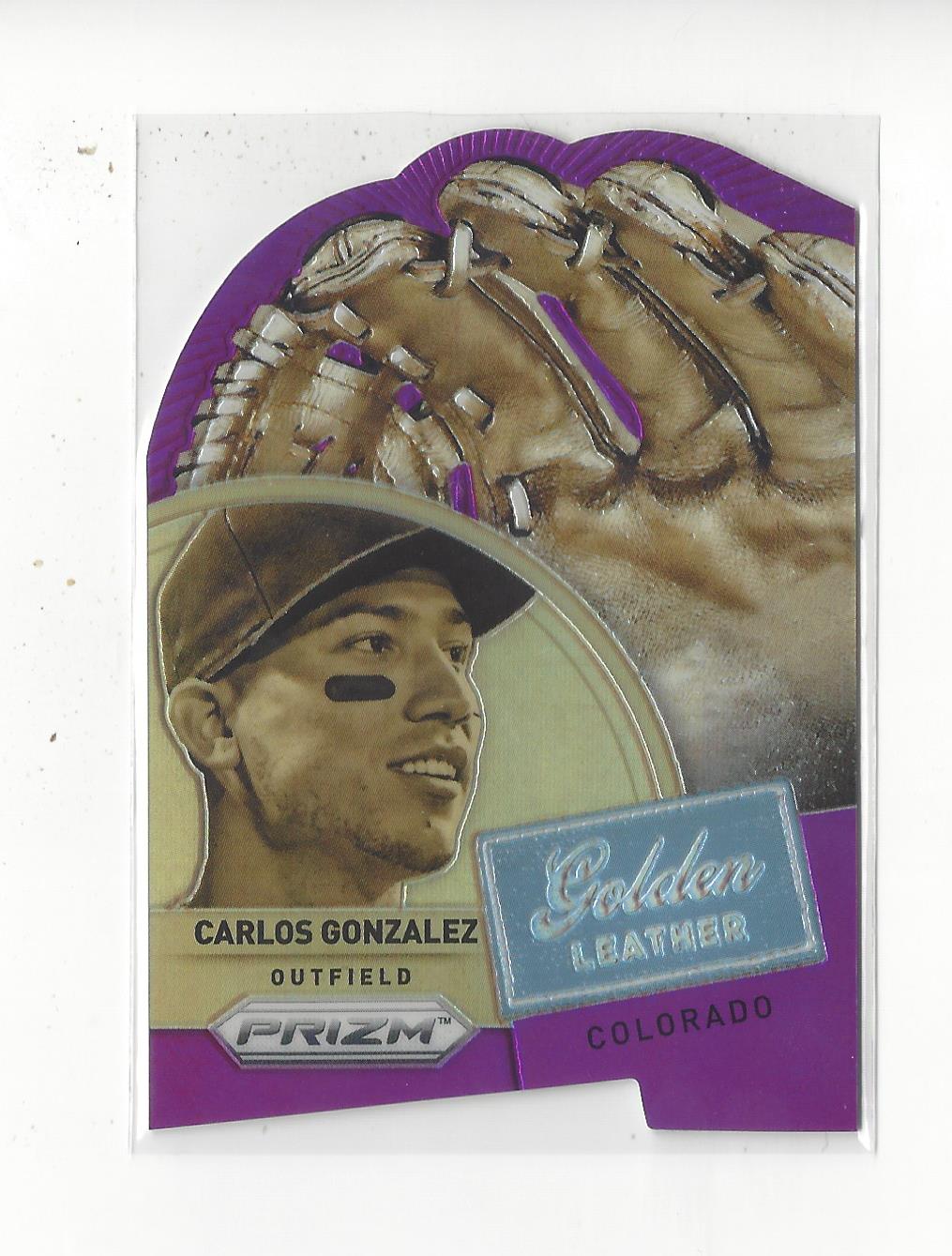 2014 Panini Prizm Gold Leather Die Cut Prizms Purple #4 Carlos Gonzalez