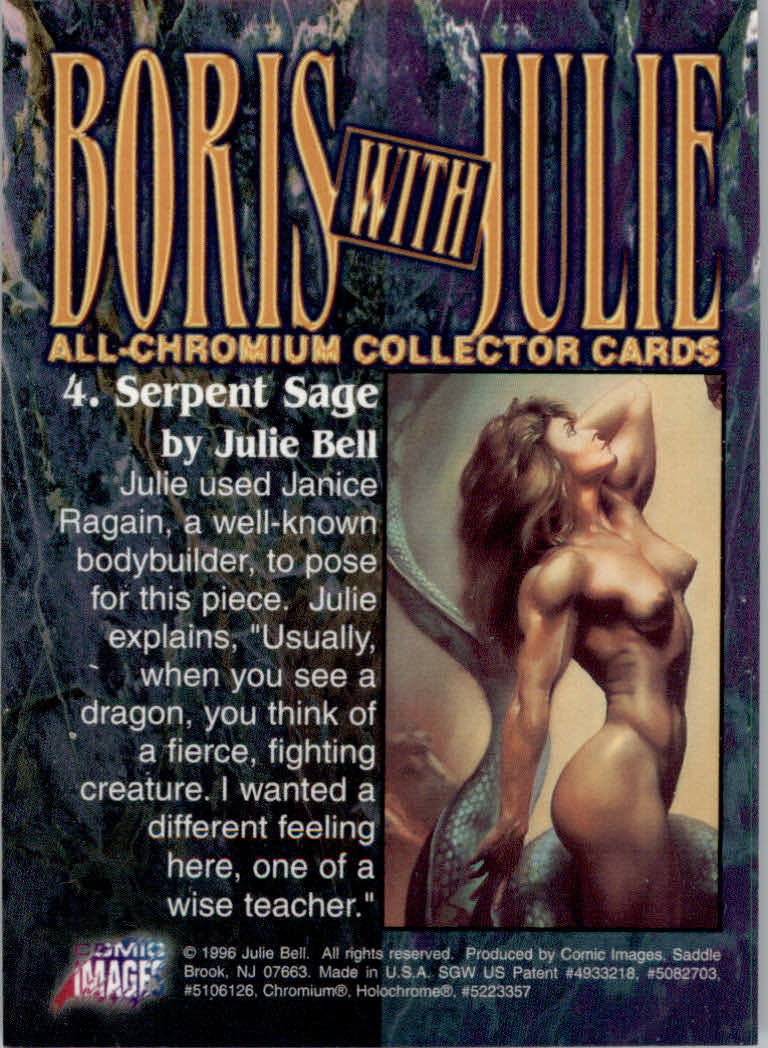 1996 Comic Images Boris with Julie #4 Serpent Sage back image