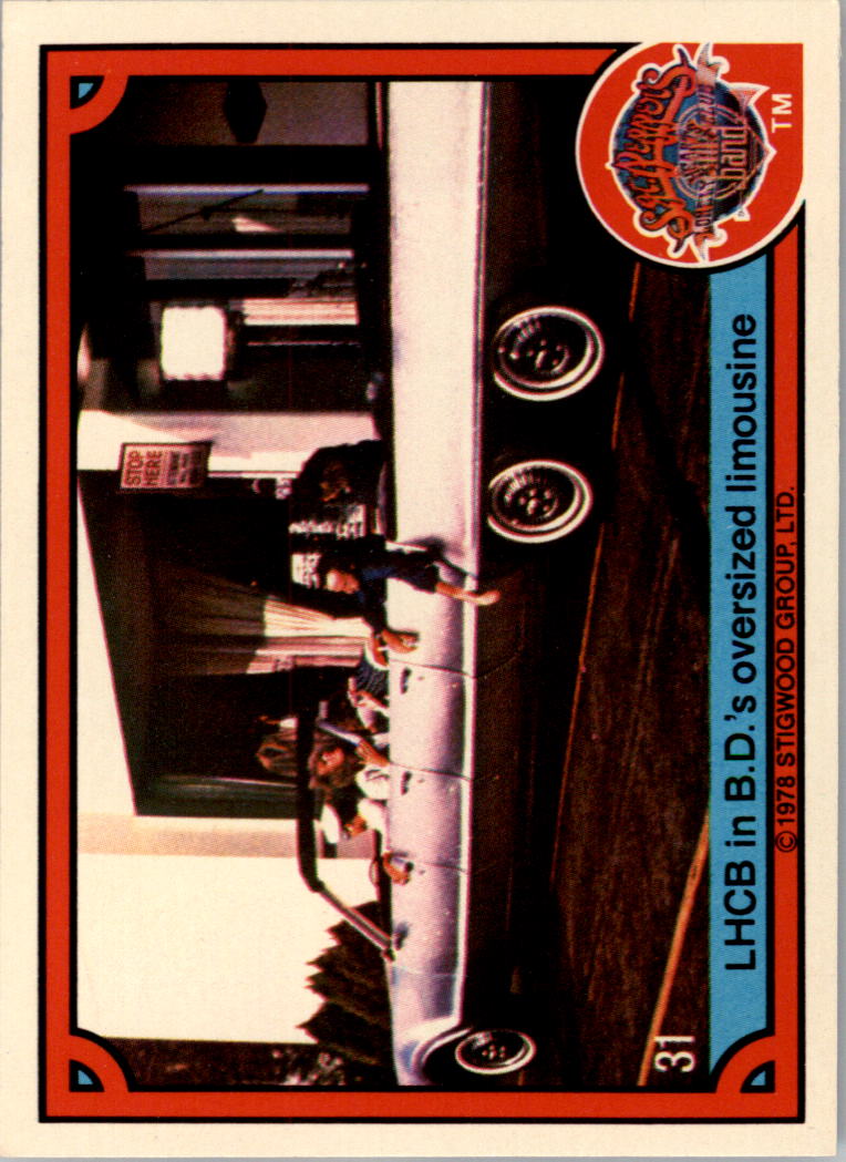 1978 Donruss Sgt. Pepper's Lonely Hearts Club Band #31 LHCB in B.D.'s oversized limousine