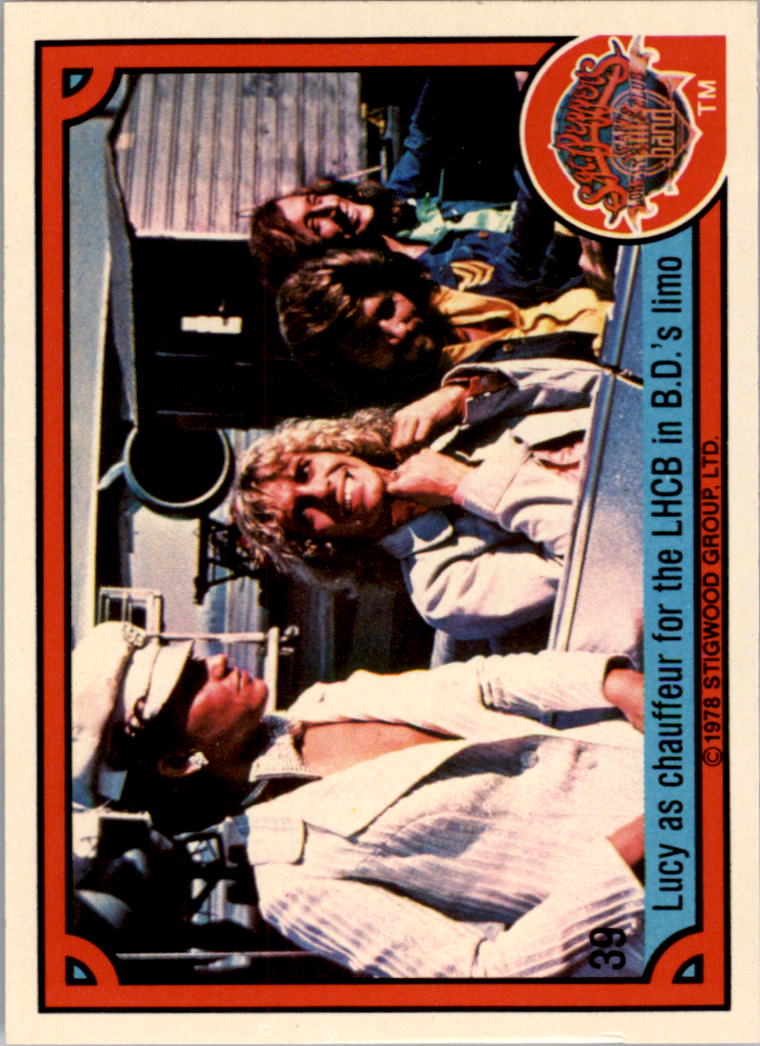 1978 Donruss Sgt. Pepper's Lonely Hearts Club Band #39 Lucy as chauffeur for the LHCB in B.D.'s limo