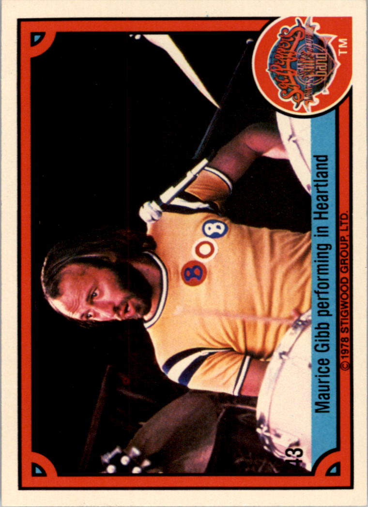 1978 Donruss Sgt. Pepper's Lonely Hearts Club Band #43 Maurice Gibb performing in Heartland