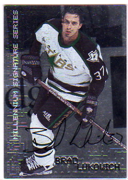 1999-00 Be A Player Millennium Signatures #80 Brad Lukowich Autograph Card 