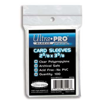 Ultra-Pro #81126 - RPSCG-3  Regular Soft Sleeves 2 5/8 x 3 5/8 (100/pack)