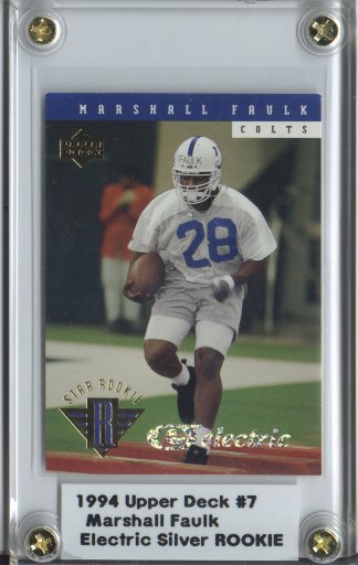 Autographed Marshall Faulk Colts Football Slabbed Rookie Card Item#128 –  Super Sports Center