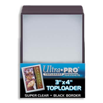 Ultra-Pro #81158  3 x 4 Top Loader Black Border for Regular Cards (100 pcs)