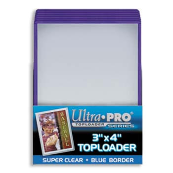 Ultra-Pro #81160  3 x 4 Top Loader Blue Border for Regular Cards (100 pcs)