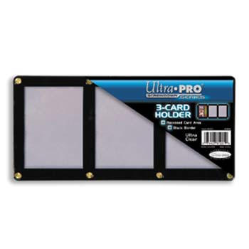 Ultra-Pro #81201  3-Card Black Frame w/Recessed Card Area