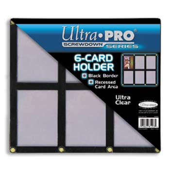 Ultra-Pro #81203  6-Card Black Frame w/Recessed Card Area
