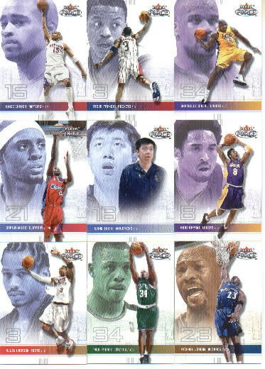 2001-02 Fleer Force Hobby Basketball Base Set of 150 Cards