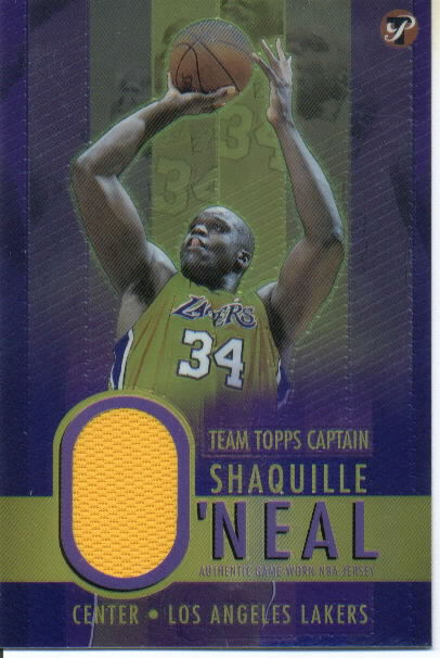 2001-02 Topps Pristine Team Topps Captain Oversized #CLSO Shaquille O'Neal