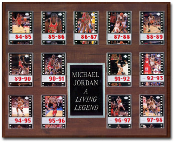 Michael Jordan Wood Plaque --- "A Living Legend"