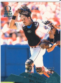 2000 Pacific Omega Platinum Blue #91 Mike Piazza