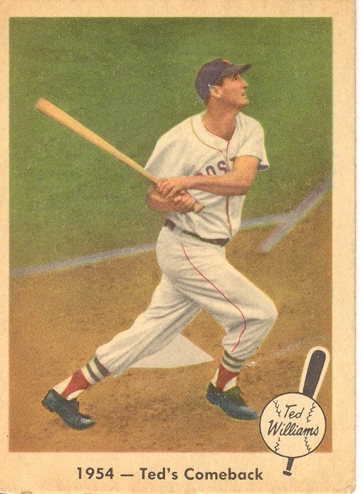 1959 Fleer Ted Williams #52 1954 Ted's Comeback