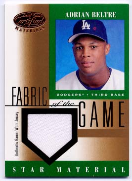 2001 Leaf Certified Materials Fabric of the Game #104JN Adrian Beltre/29