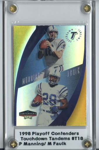 1998 Playoff Contenders Touchdown Tandems #18 P.Manning/M.Faulk