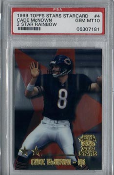 1999 Topps Stars Football #4 Cade McNown #105/249 ROOKIE PSA GEM MINT 10 BEARS AWESOME!!!