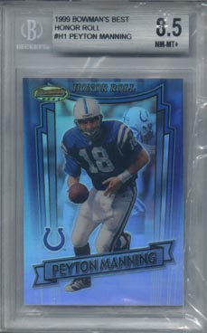1999 Bowman's Best Football #H1 Peyton Manning Honor Roll BGS 8.5 Indianapolis COLTS BEAUTIFUL!!!