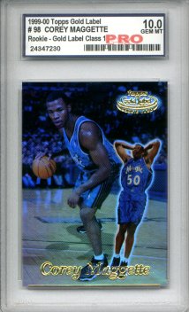 1999-00 Topps Gold Label Class 1 #98 Corey Maggette RC, Graded Gem Mint 10