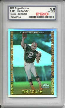 1999 Topps Chrome Refractors #151 Tim Couch Parallel RC Graded Nr Gem 9.8