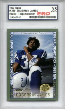 1999 Topps Collection #339 Edgerrin James RC Graded Mint+ 9.5