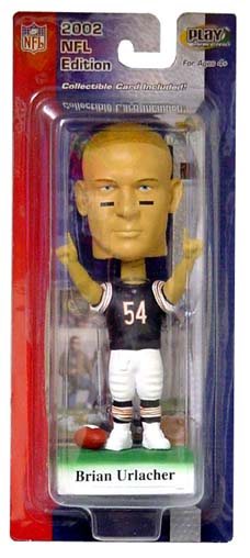 2002 Brian Urlacher Chicago Bears Upper Deck PlayMakers Bobble Head Doll, Limited Edition Figurines