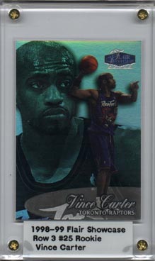 1998/99 Flair Showcase Basketball Vince Carter Row 3  Rookie Mint BEAUTIFUL!!