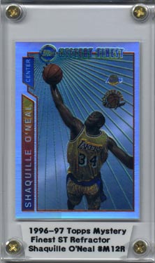 1996/97 Topps Finest Shaquille O'Neal Mystery Finest Silver Team Refractor Mint BEAUTIFUL!!