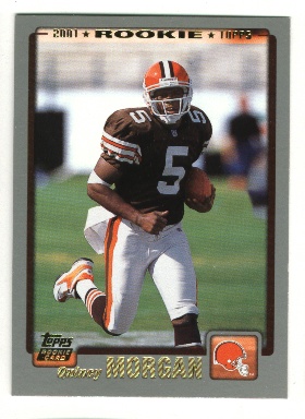 Autographed 2001 Topps Quincy Morgan Cleveland Browns Rookie, Courtney Brown,  More