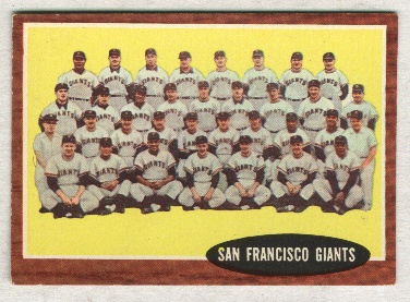 1962 Topps #226 San Francisco Giants TC