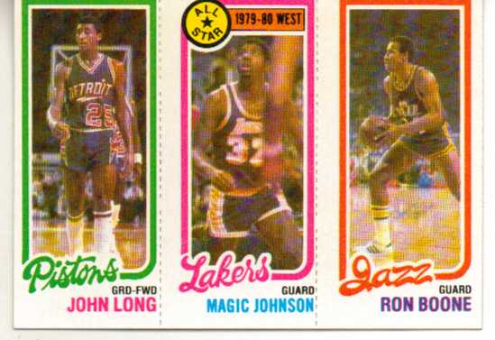 1980-81 Topps #111 88 John Long/18 Magic Johnson AS/237 Ron Boone