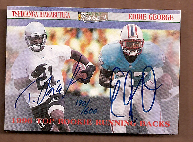 1996 Pro Line Memorabilia Rookie Autographs #2 T.Biakab/E.George/600